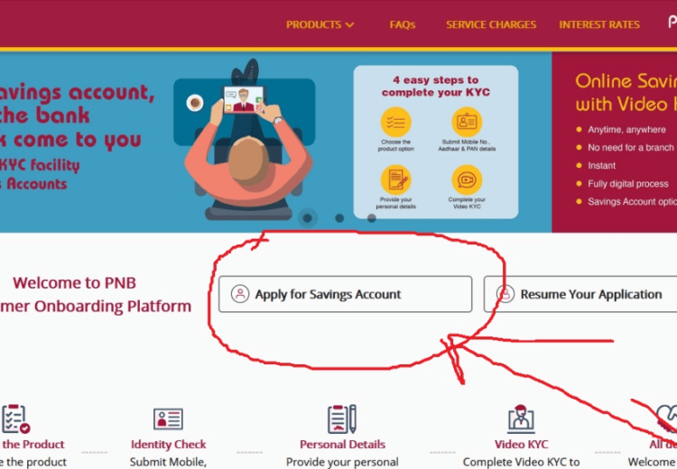 Punjab National Bank Online Account Opening