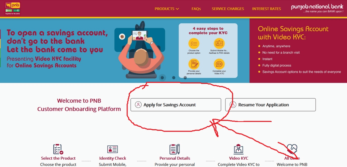 Punjab National Bank Online Account Opening